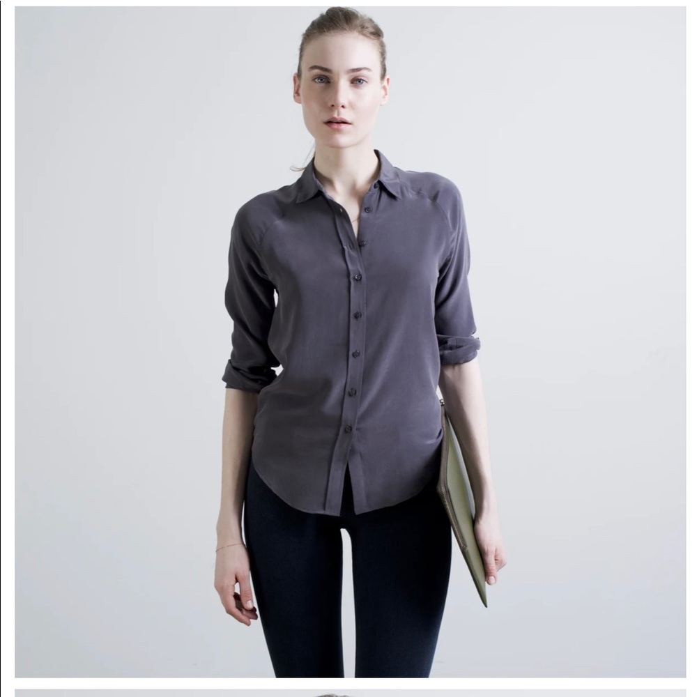 Everlane silk long sleeved top
